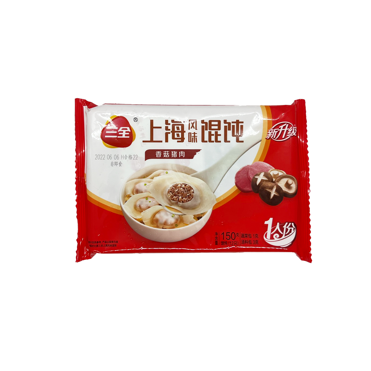 SQ SHANGHAI STYLE MUSHROOM AND PORK WONTON 三全上海风味香菇猪肉馄饨